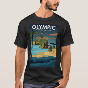 Olympic National Park National Park at Night Trave T-Shirt