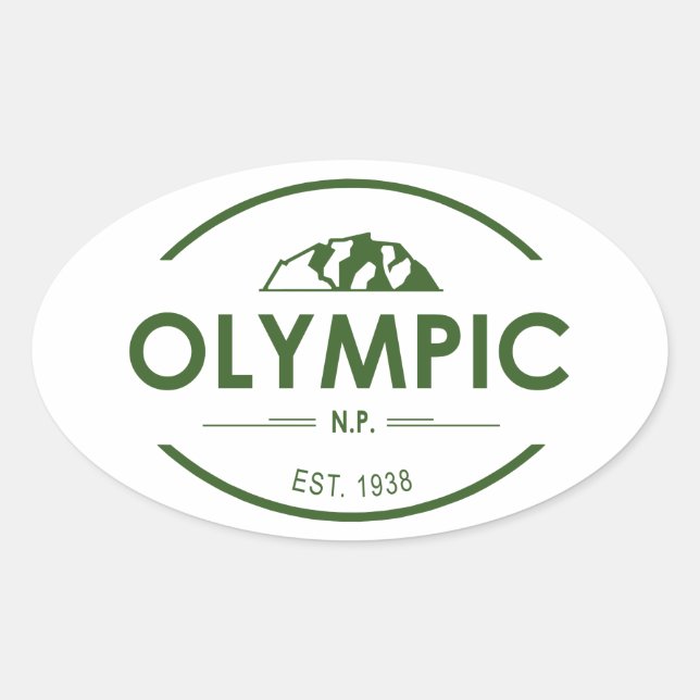 Olympic National Park Oval Sticker (Front)