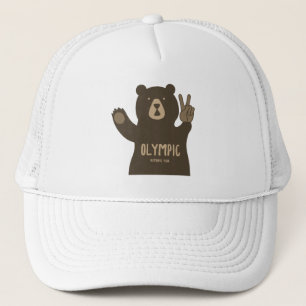 Olympic National Park Peace Bear Trucker Hat