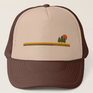 Olympic National Park Pine Trees Sun Trucker Hat