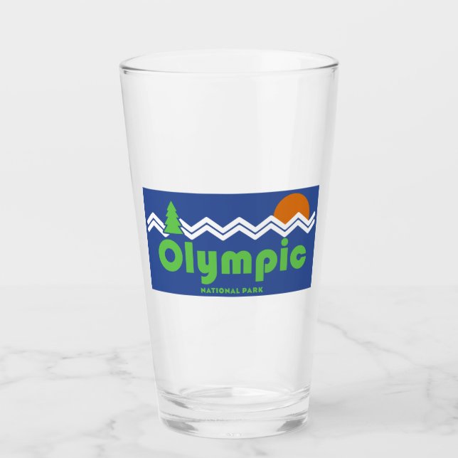 Olympic National Park Retro Glass (Front)