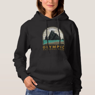 Olympic National Park Rialto Beach Vintage Emblem Hoodie