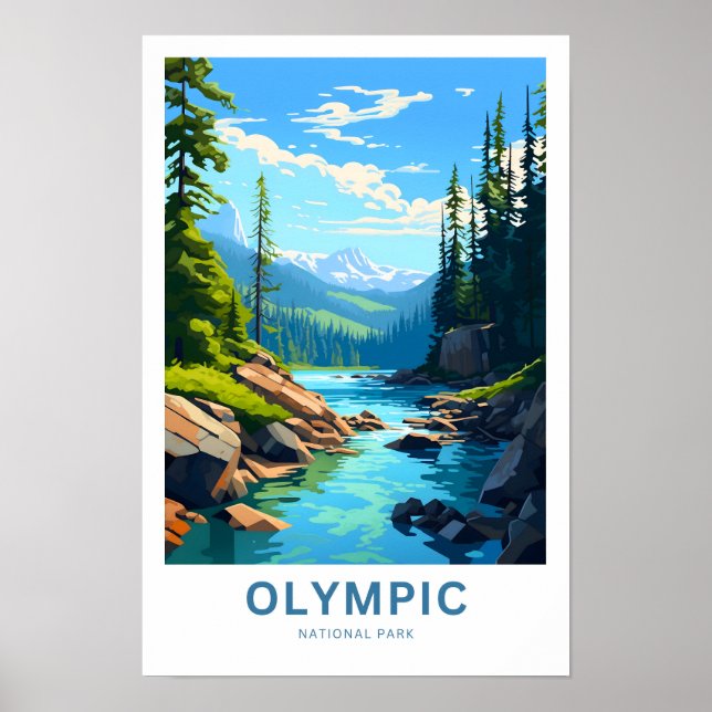 Olympic National Park Travel Print (Front)