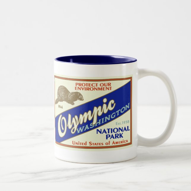 Olympic National Park Two-Tone Coffee Mug (Right)