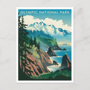 Olympic National Park Vintage Postcard