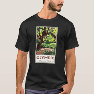 Olympic National Park Vintage Travel Poster T-Shirt