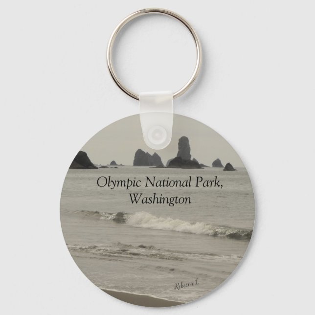 Olympic National Park Washington Beach Photo Key Ring (Front)