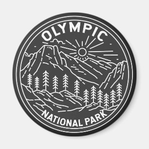 Olympic National Park Washington Monoline  Magnet