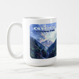 Olympic National Park Washington Mountains Vintage Coffee Mug