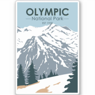 Olympic National Park Washington Retro