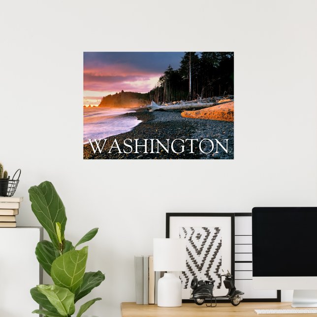 Olympic National Park | Washington State Poster (Home Office)