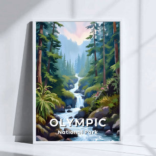 Olympic National Park   Washington Travel Poster