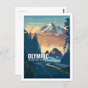 Olympic National Park Washington USA Postcard