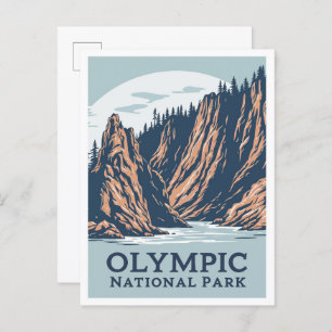 Olympic National Park Washington USA Travel Postcard
