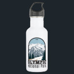 Olympic National Park Washington Vintage  532 Ml Water Bottle<br><div class="desc">Olympic vector artwork design. The park sprawls across several different ecosystems,  from the dramatic peaks of the Olympic Mountains to old-growth forests.</div>