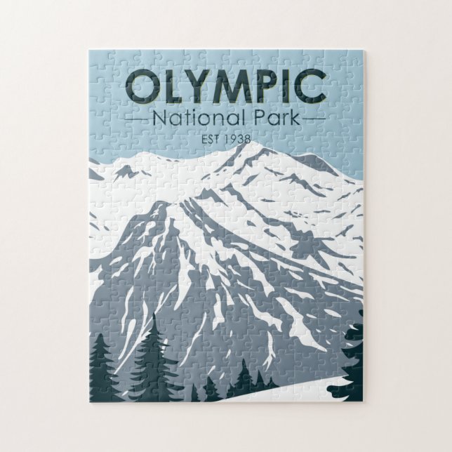 Olympic National Park Washington Vintage  Jigsaw Puzzle (Vertical)