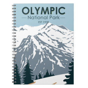 Olympic National Park Washington Vintage  Notebook