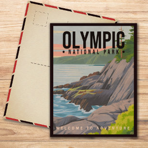 Olympic National Park Washington Vintage Souvenir Postcard