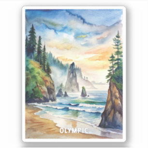 Olympic National Park Watercolor Painting