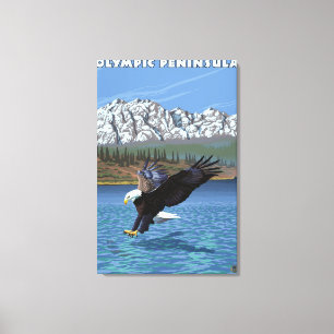 Olympic Peninsula, WashingtonFishing Eagle Canvas Print