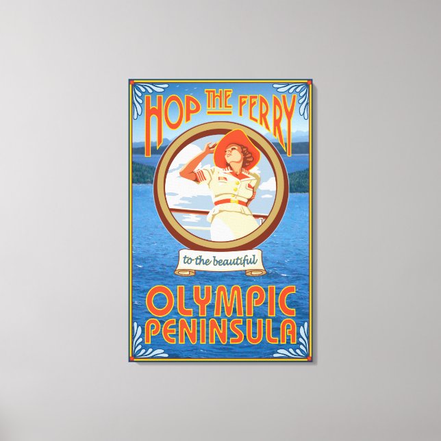 Olympic Peninsula, WashingtonHop the Ferry Canvas Print (Front)