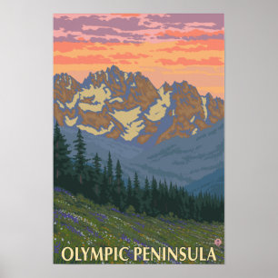 Olympic Peninsula, WashingtonSpring Flowers Poster