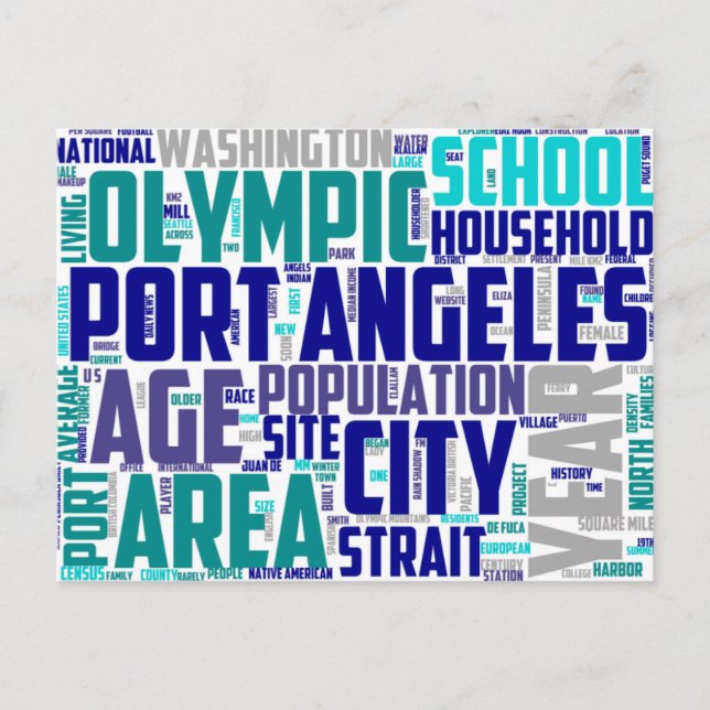 Olympic Port Angeles Washington Postcard (Front)