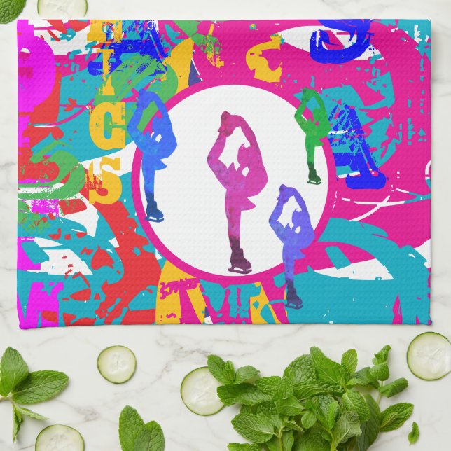 OLYMPIC SKATING  TEA TOWEL (Folded)