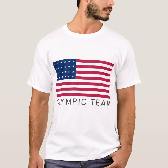 OLYMPIC TEAM Flag T-Shirt (Front)
