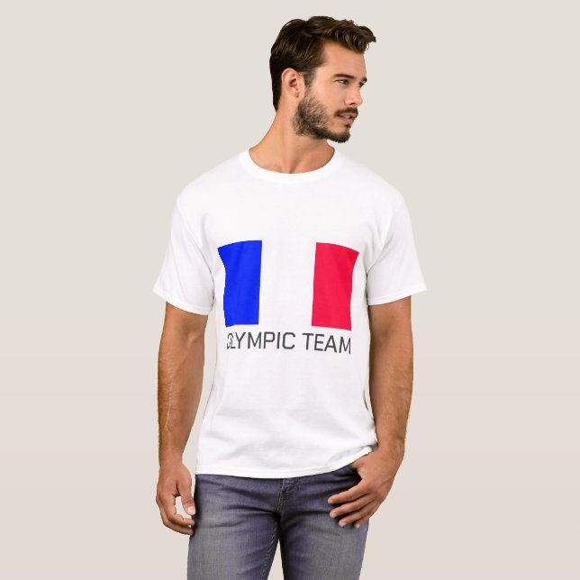 OLYMPIC TEAM Flag T-Shirt (France) (Front Full)