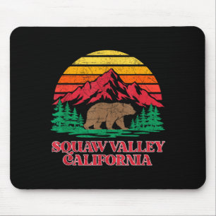 Olympic valley california grizzly bear vintage mouse mat