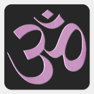 Om 5 square sticker