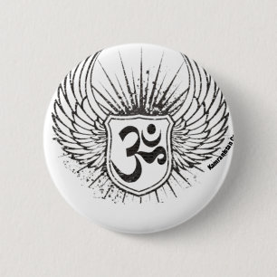 Om 6 Cm Round Badge