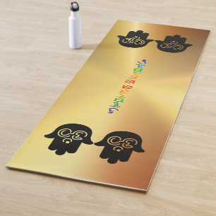 Om All the Lights Golden, Personalised Yoga Mat