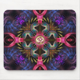 Om Angels Fractal New Age Art Mouse Mat