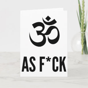 Om As Fck Yoga And Meditation Card