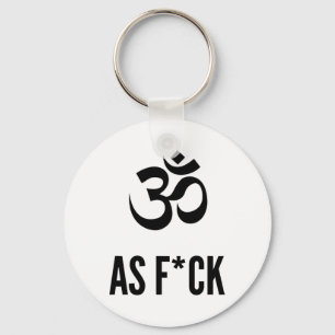Om As Fck Yoga And Meditation Key Ring