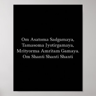 Om Asatoma Sadgamaya Meditation And Prayer Mantra Poster