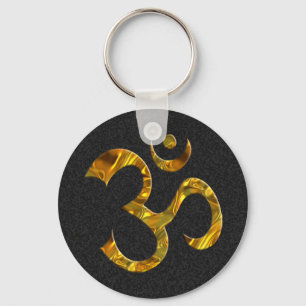OM / AUM - GOLD KEY RING
