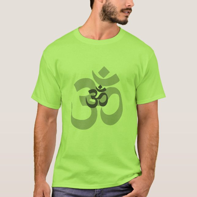 Om Aum grey design for men T-Shirt (Front)