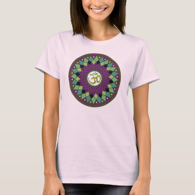Om /AUM Mandala ladies shirt (Front)