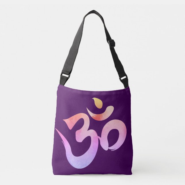 Om, Aum Mantra, Watercolor om  Tote (Front)