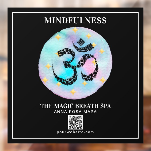 ** OM AUM Mindfulness Reiki - Yoga Meditation Window Cling (Sheet 2)