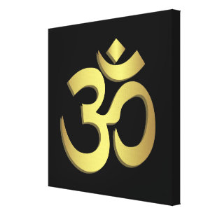 Om ( Aum ) Namaste yoga symbol Canvas Print