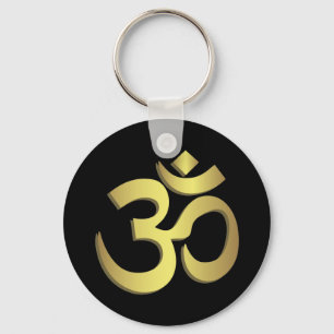 Om ( Aum ) Namaste yoga symbol Key Ring
