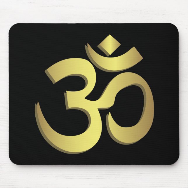 Om ( Aum ) Namaste yoga symbol Mouse Mat (Front)