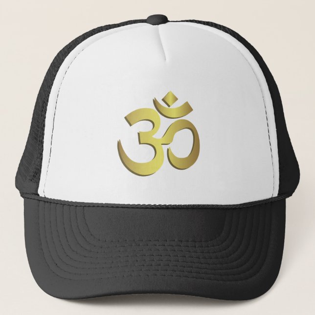 Om ( Aum ) Namaste yoga symbol Trucker Hat (Front)