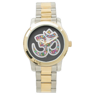 Om Aum Namaste Yoga Symbol watches