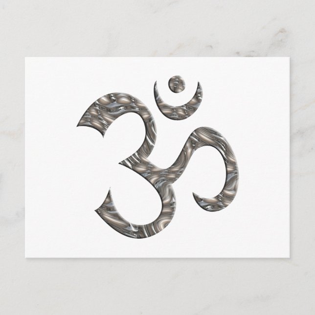 OM / AUM - SILVER POSTCARD (Front)