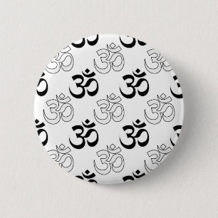 Om, Aum Symbol 6 Cm Round Badge